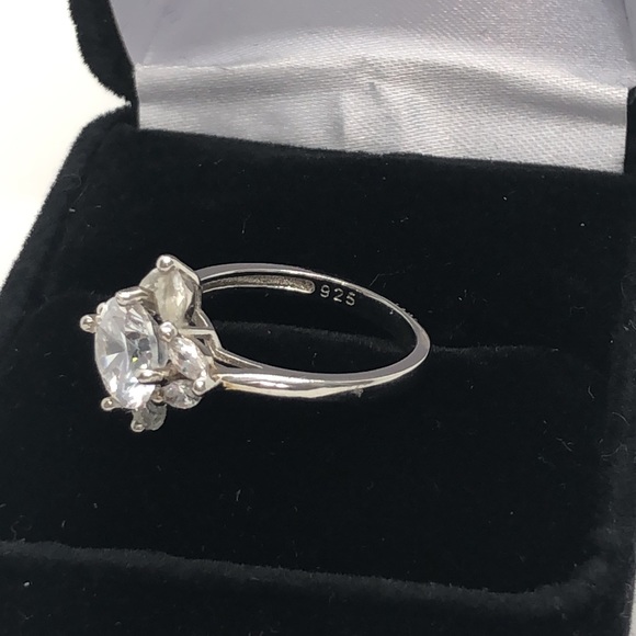 Charmed Silver Ring With Clear Stones, Size 6 - Picture 2 of 4